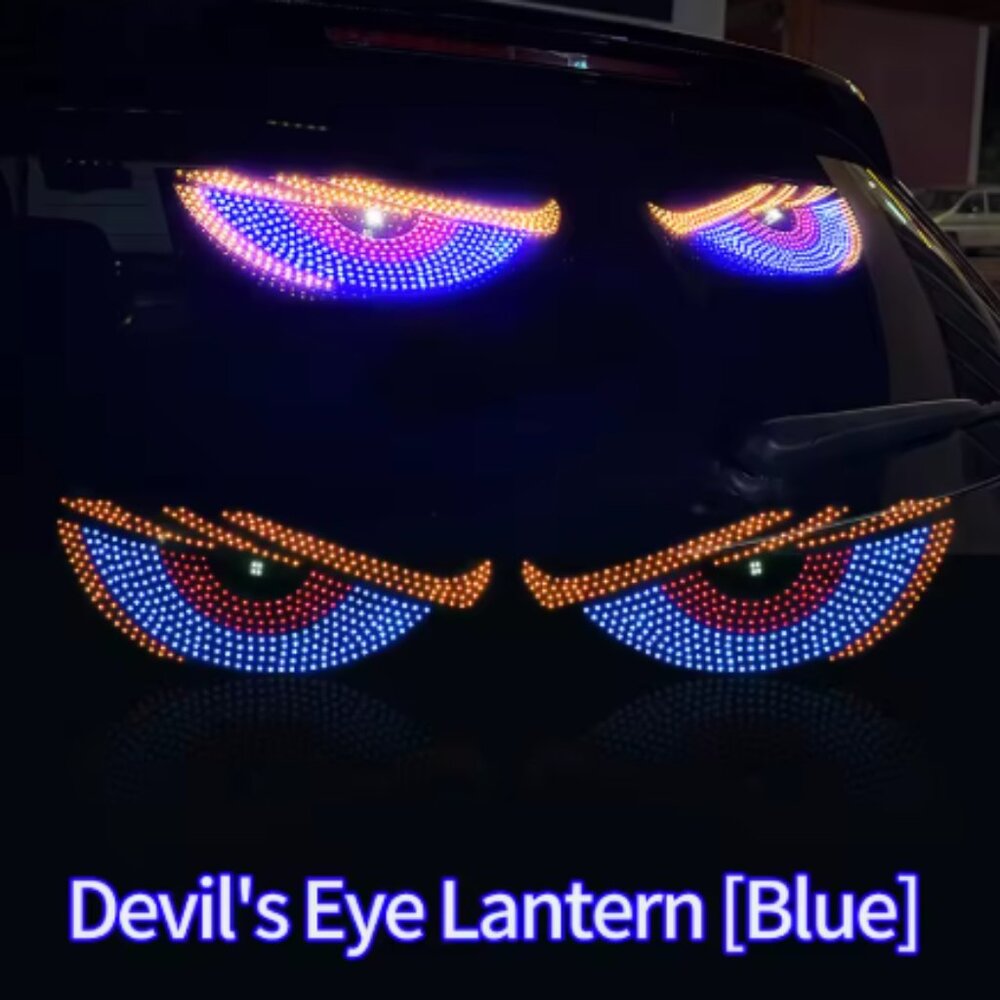 XL Devil Eye Dynamic Rear Window Screen Display Universal Car Accessory with USB